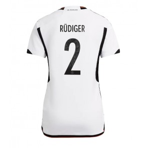 Tyskland Antonio Rudiger #2 Replika Hjemmebanetrøje Dame VM 2022 Kortærmet